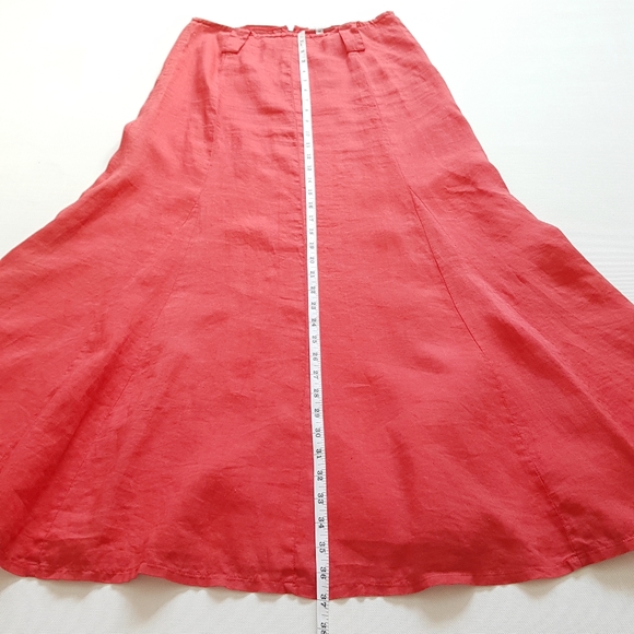 100% Linen Maxi Skirt M Spring Summer Lagenlook - Picture 7 of 7